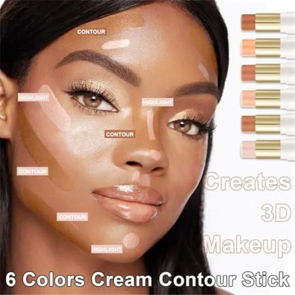 6 Colors Cream Contour Stick Makeup Contour Kit